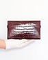 Hermes Kelly Wallet (Long Wallet) Shiny Alligator Skin in Bordeaux, back view